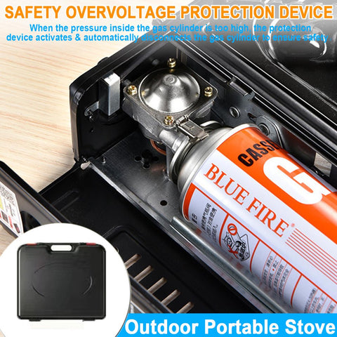 Portable Camping Stove with Wind Baffle™- For Outdoor Cooking(Camping, Hiking)