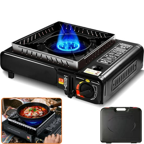 Portable Camping Stove with Wind Baffle™- For Outdoor Cooking(Camping, Hiking)