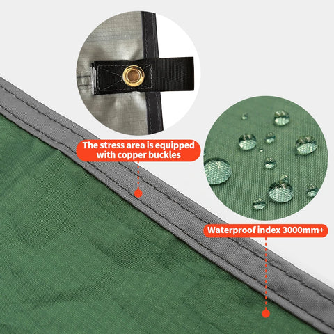 Waterproof Tarp Tent Shade™- Beach, Camping, Outdoor Shade with Nail Wind Rope