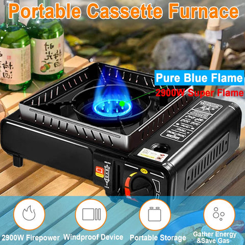 Portable Camping Stove with Wind Baffle™- For Outdoor Cooking(Camping, Hiking)