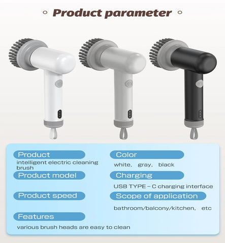 SparkleScrub Pro™️- Wireless Electric Cleaning Brush, Housework, Dishwashing, Bathtub, Tile Cleaning 